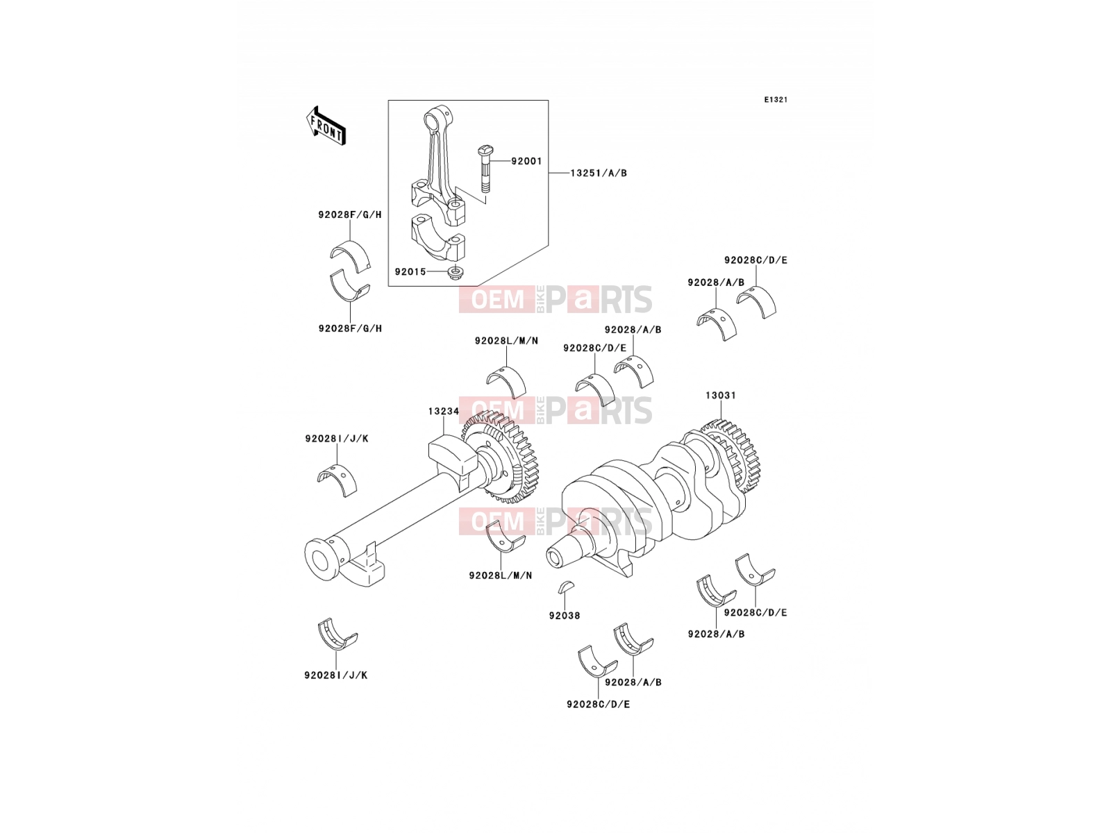KAWASAKI 2000 Crankshaft