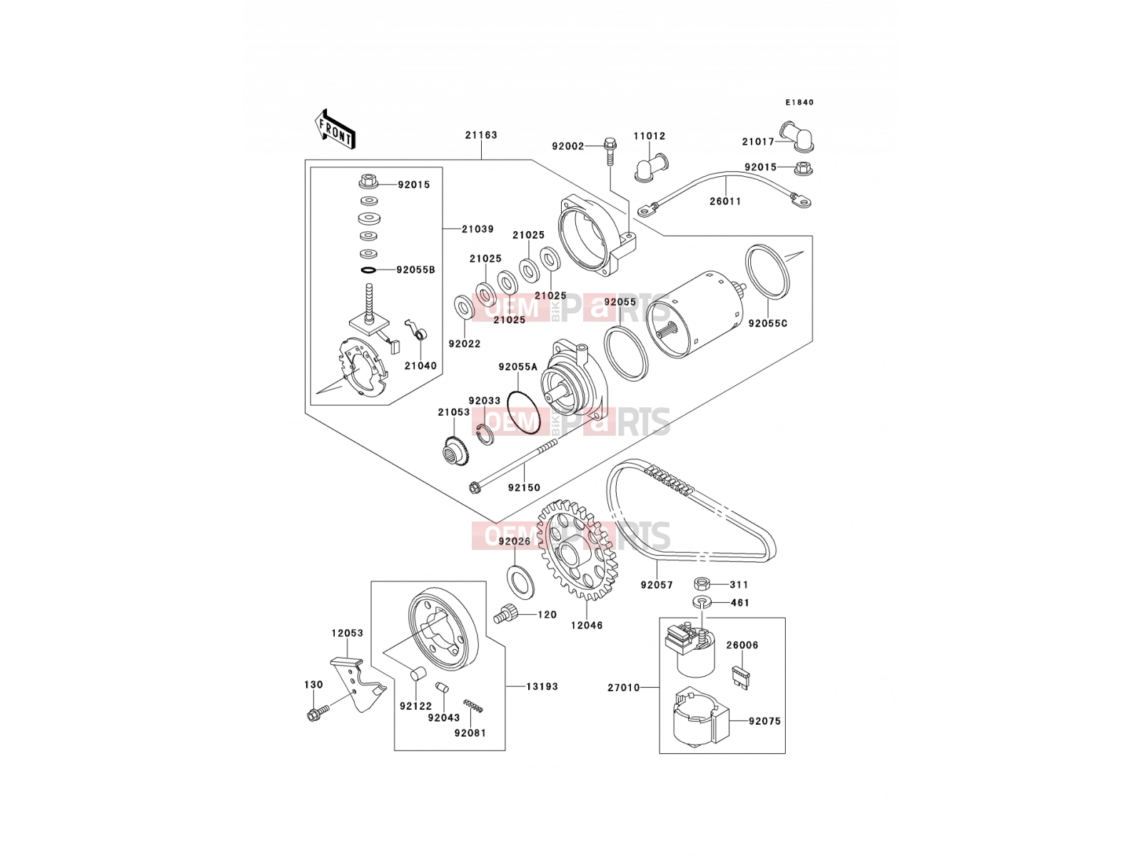 KAWASAKI 2000 Starter Motor