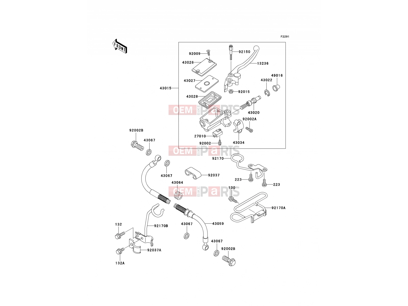 KAWASAKI 2000 Front Master Cylinder