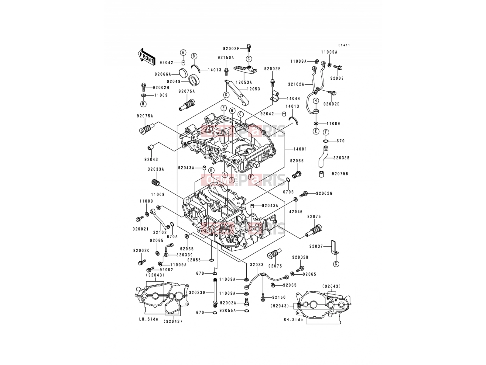 KAWASAKI 2000 Crankcase