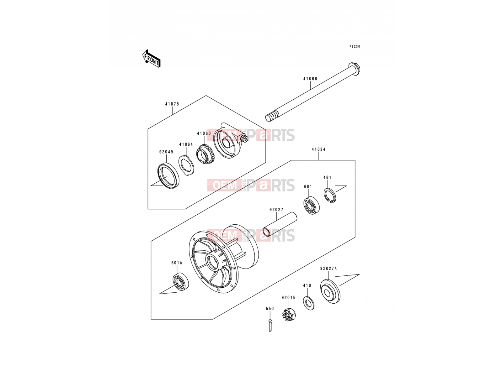 KAWASAKI 2000 Front Hub