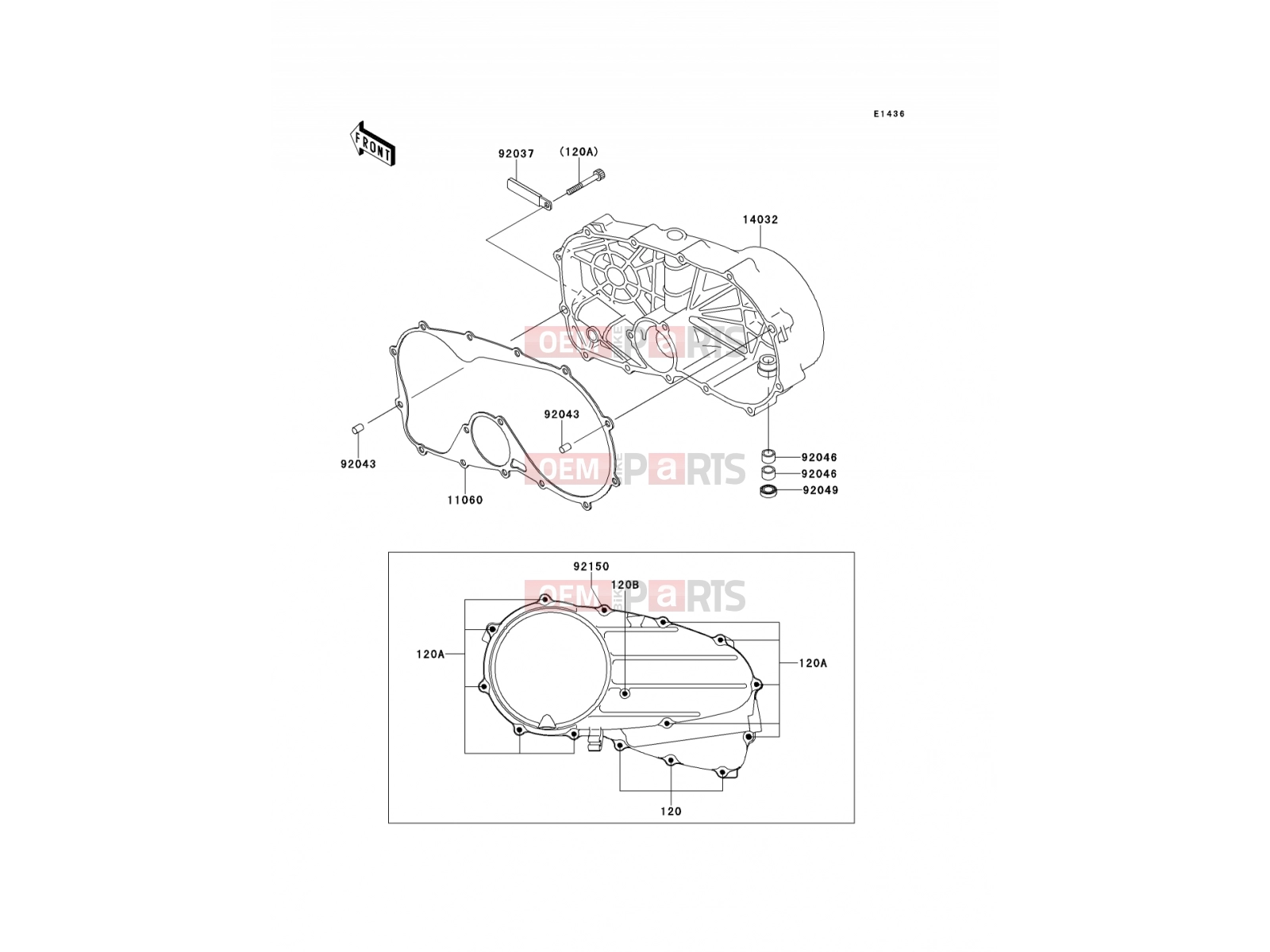 KAWASAKI 2000 Right Engine Cover(s)
