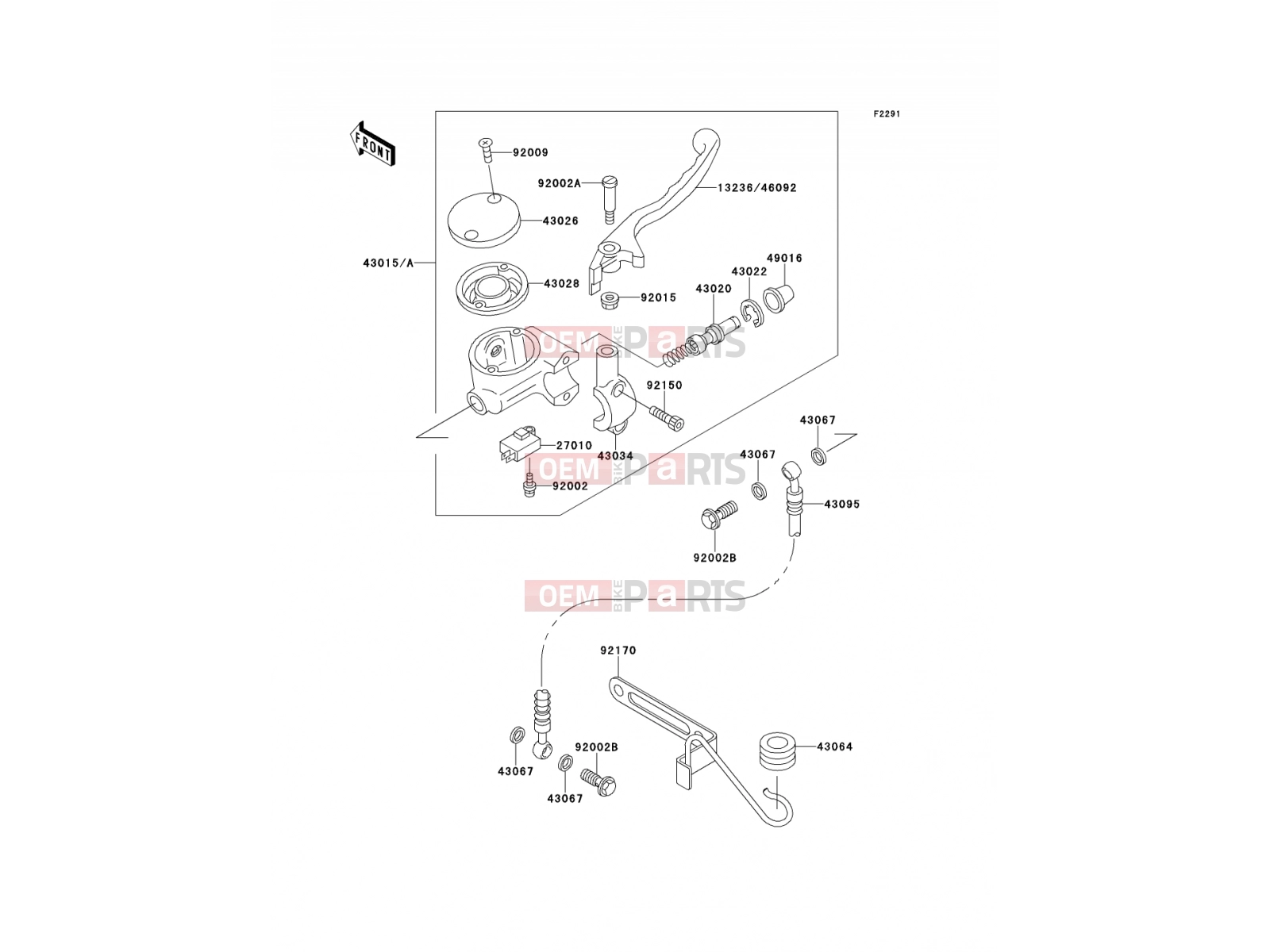 KAWASAKI 2000 Front Master Cylinder