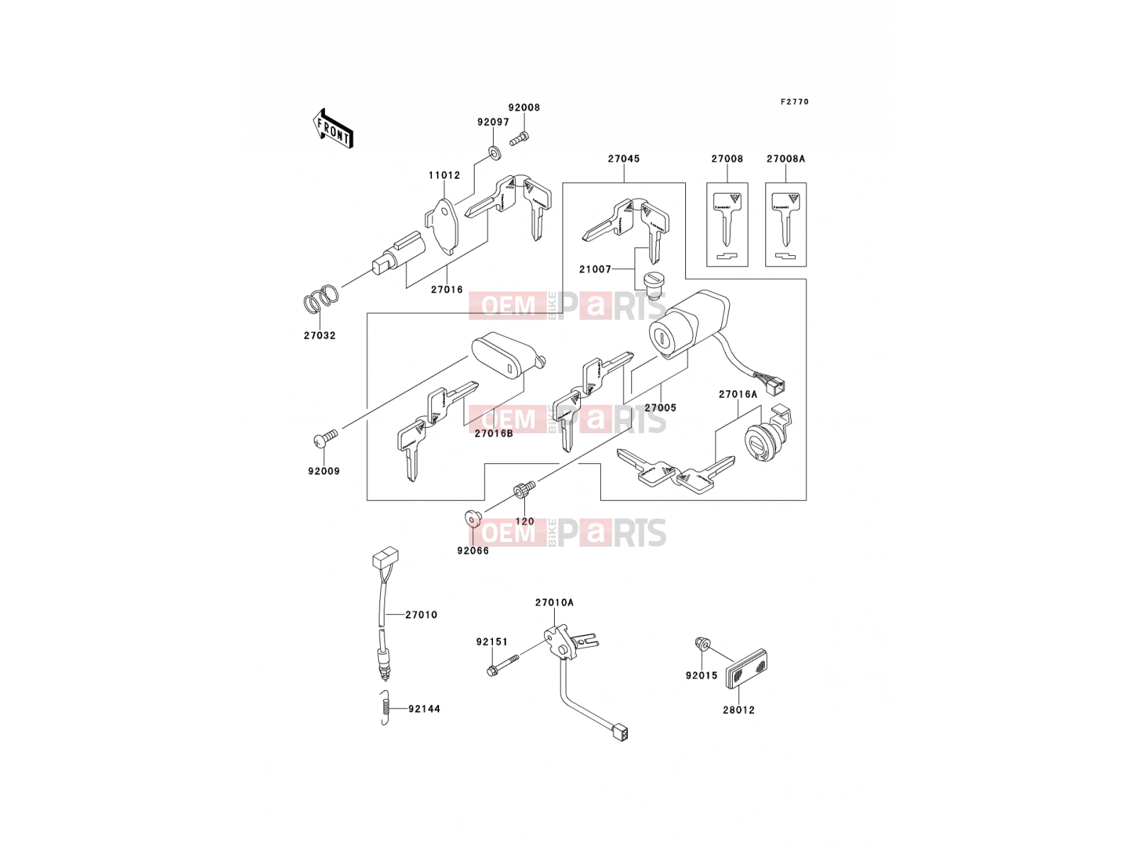 KAWASAKI 2000 Ignition Switch