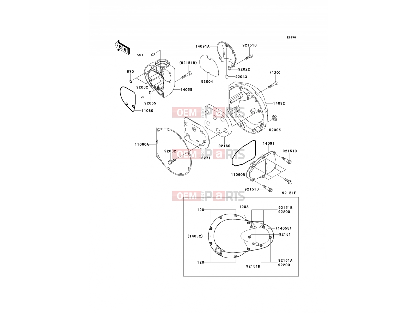 KAWASAKI 2002 Right Engine Cover(s)