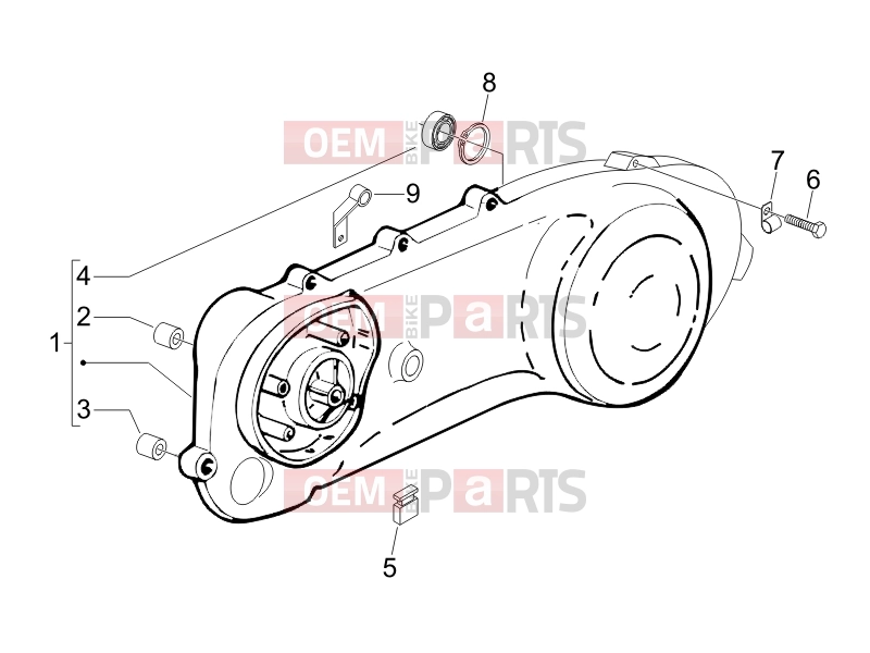 PIAGGIO Fly 50 2T Engine » Crankcase cover - Crankcase cooling
