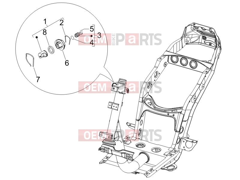 PIAGGIO Fly 50 2T Frame - Plastic parts - Coachwork » Locks