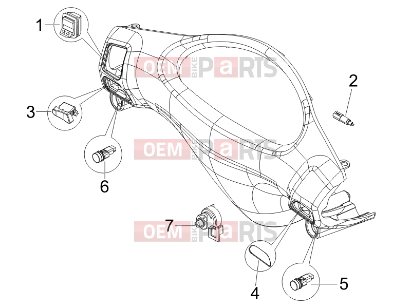PIAGGIO Fly 50 2T Electrical system » Selectors - Switches - Buttons