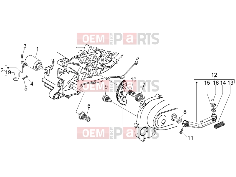 PIAGGIO Fly 50 2T Engine » Stater - Electric starter