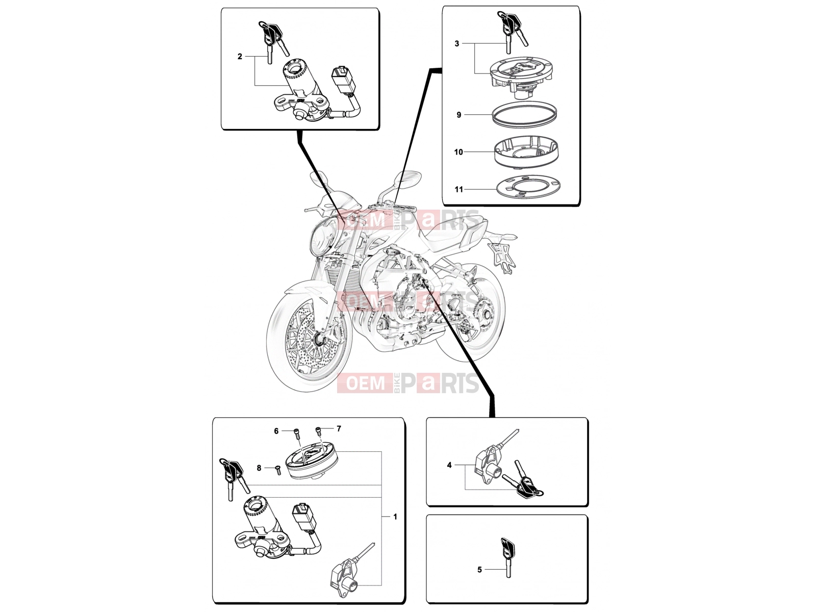 MV Agusta Brutale 675 Locks