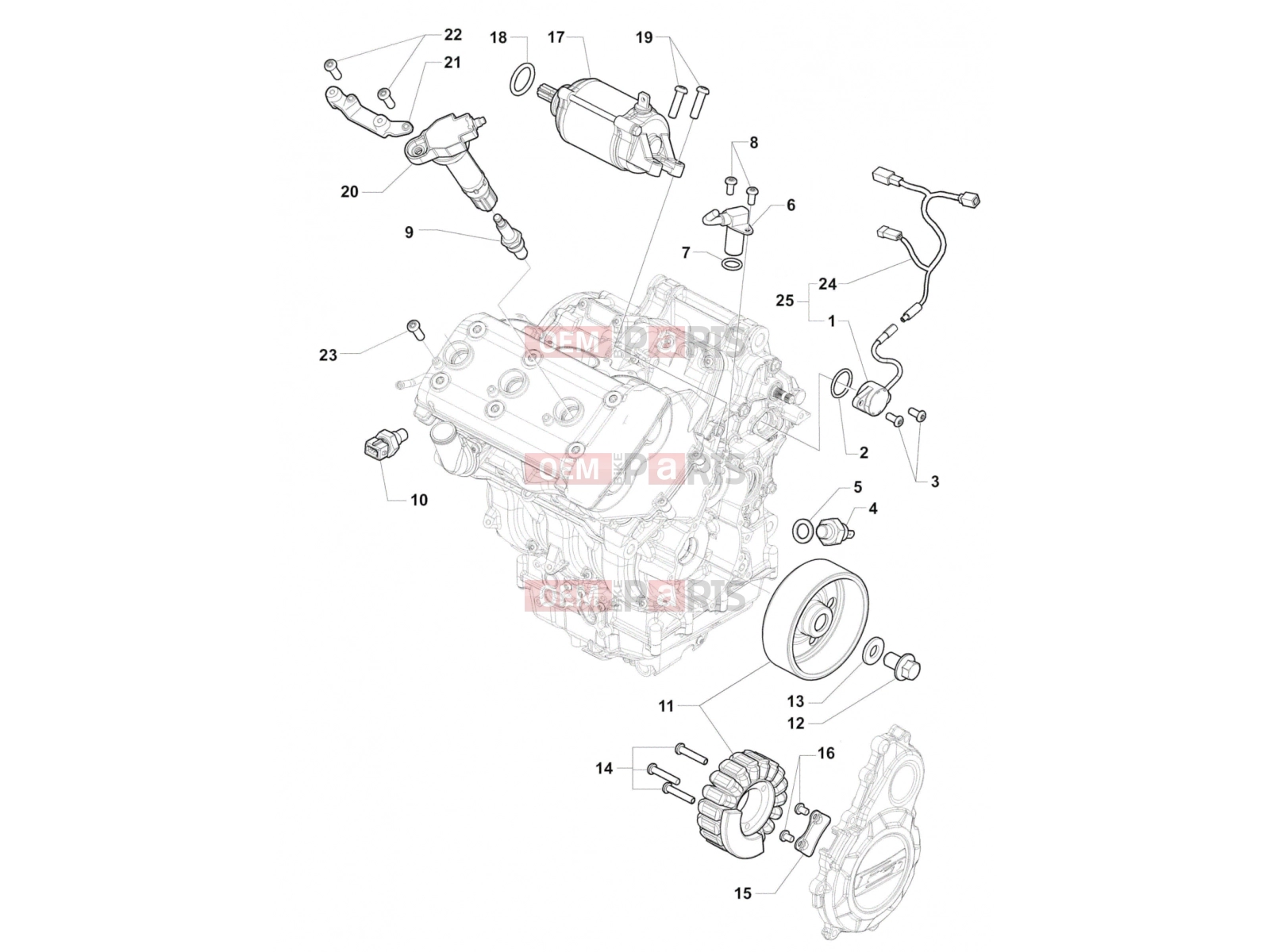 MV Agusta Brutale 675 Engine Electric System
