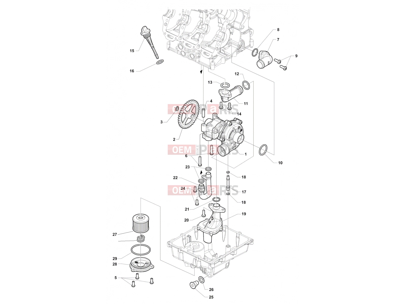MV Agusta Dragster 800 Lubrication System