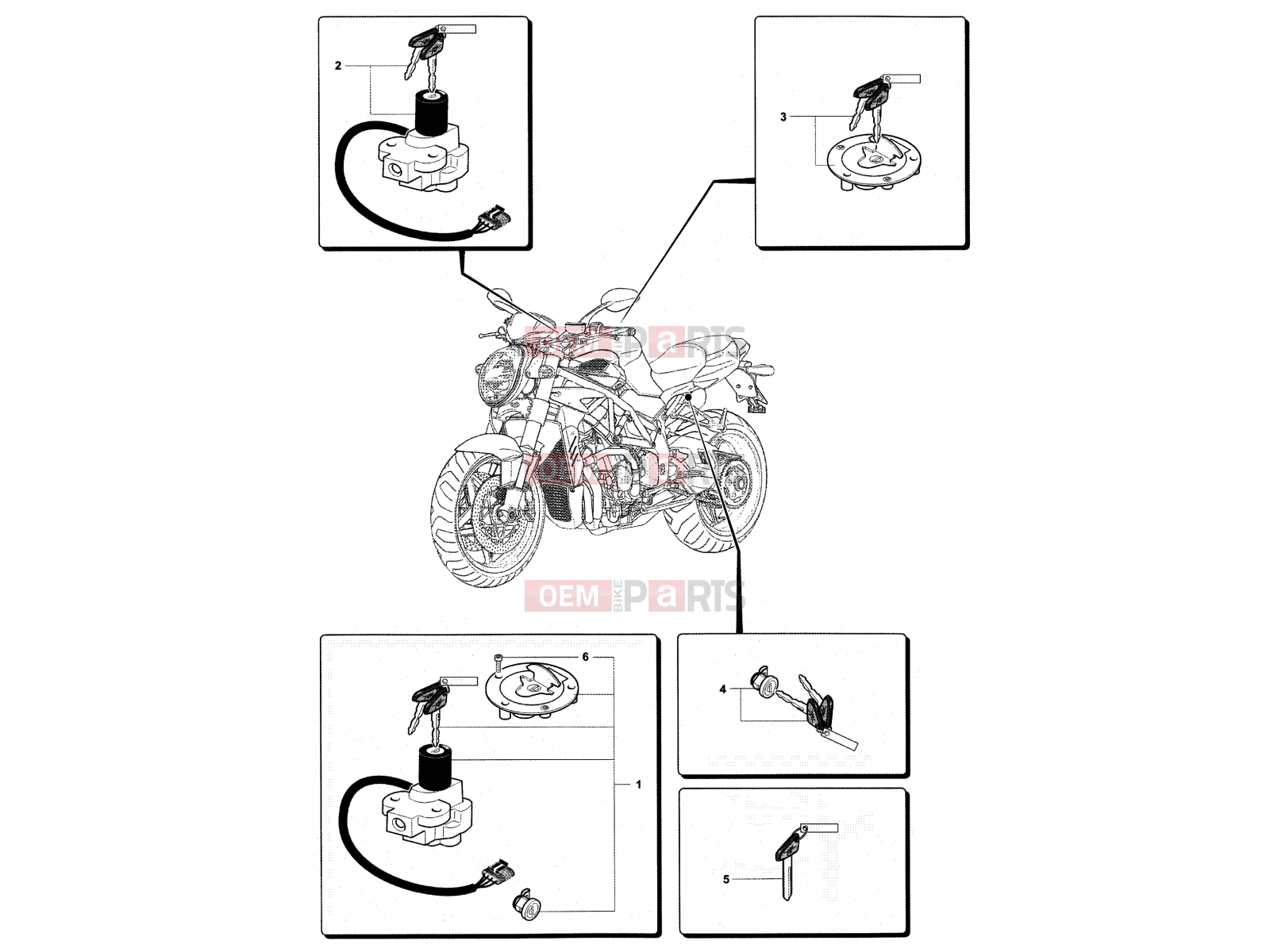 MV Agusta Brutale 910 R Locks