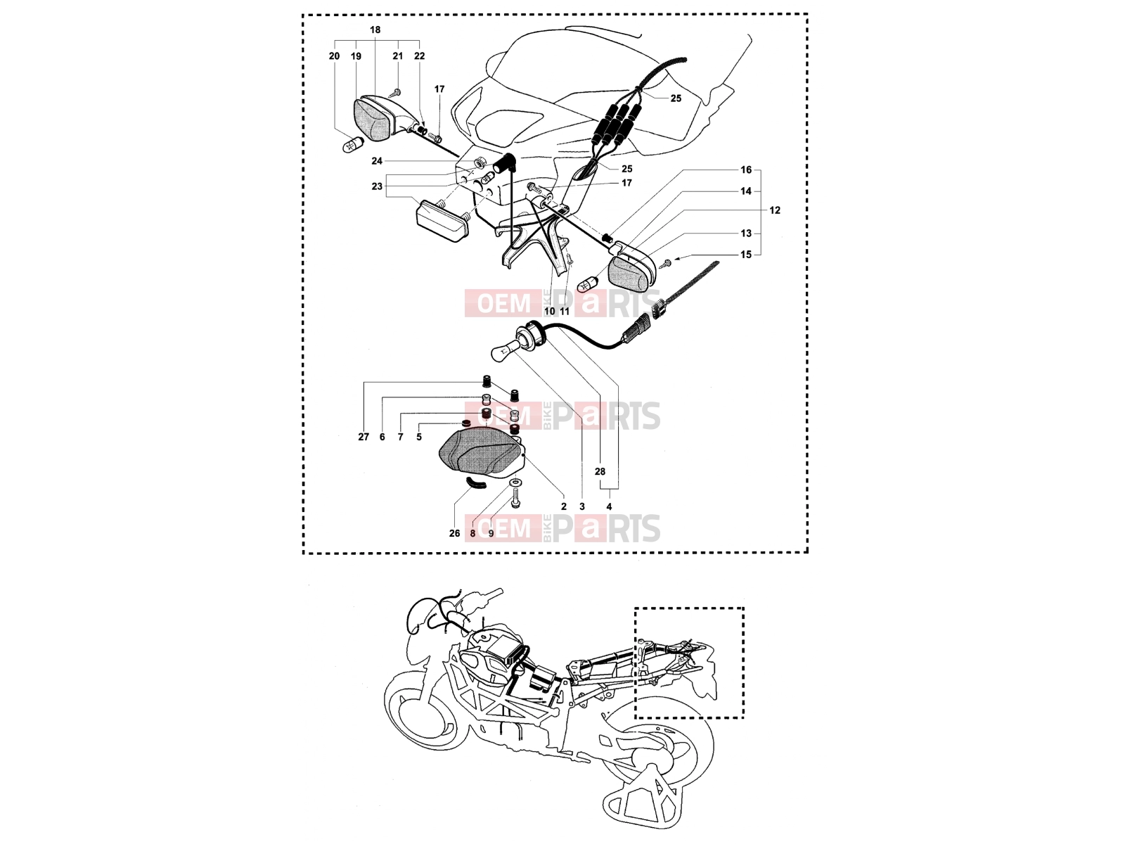 MV Agusta Brutale 910 R Taillight - Indicators