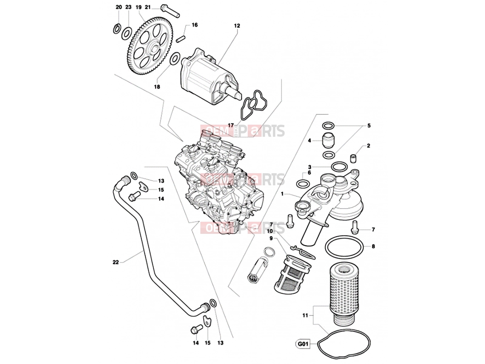 MV Agusta Brutale 920 Lubrication System