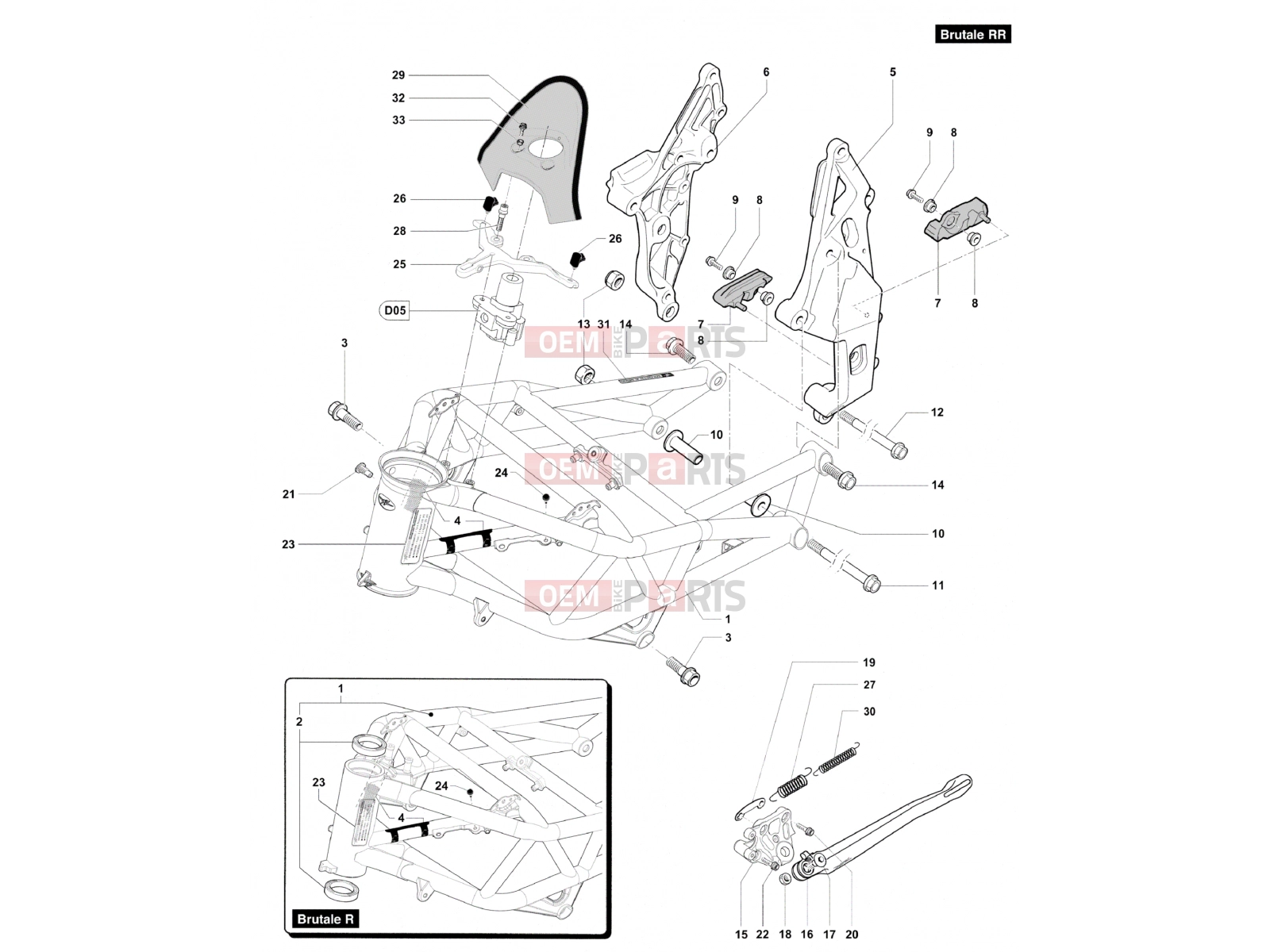 MV Agusta Brutale 1090 RR 2012 Frame Assembly