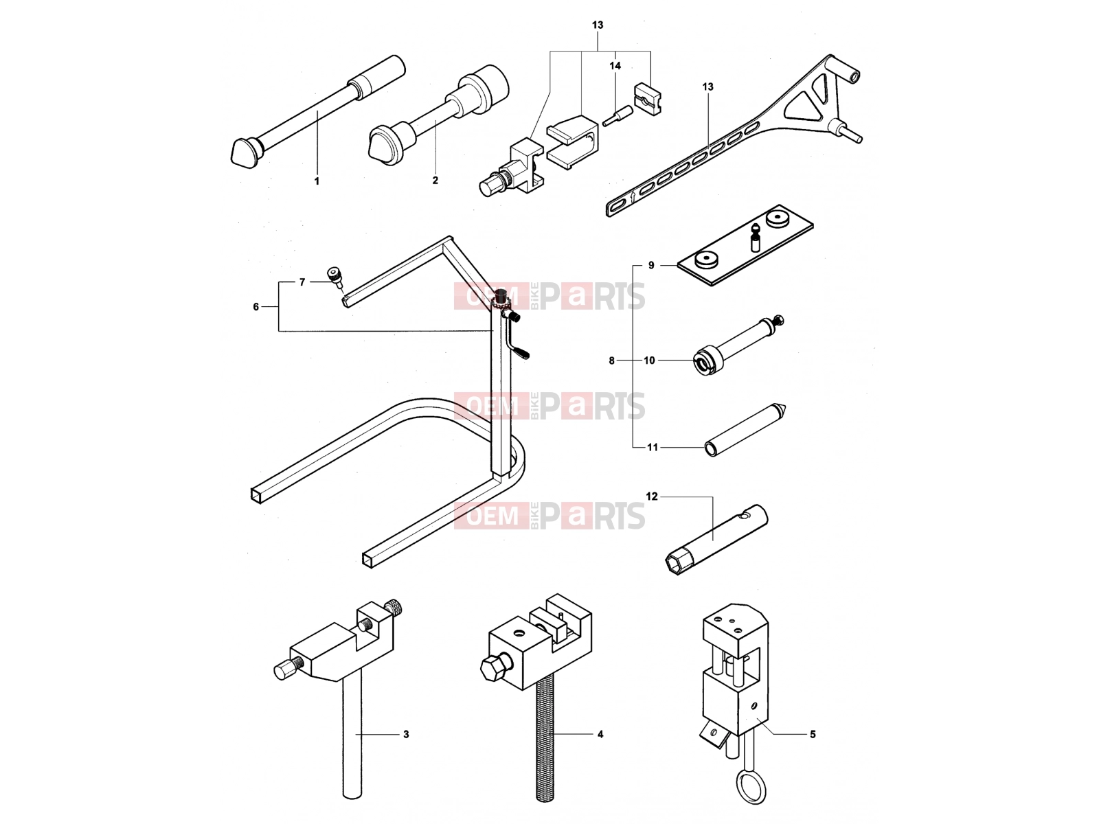 MV Agusta Brutale 1090 RR 2012 Service Tools Frame 2
