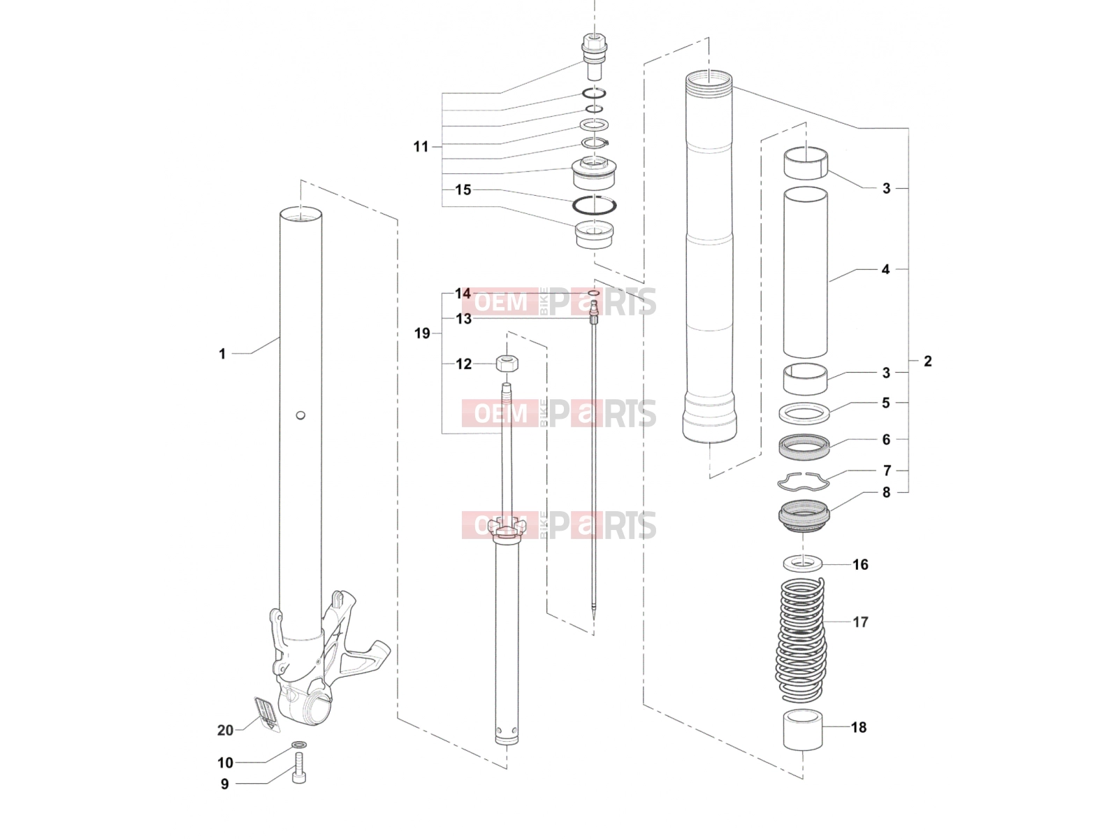 MV Agusta F3 800 Front Fork Right