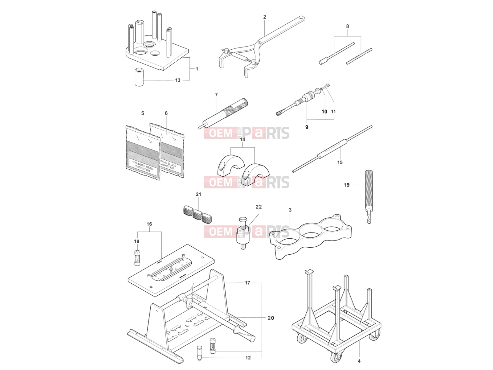 MV Agusta F3 800 Service Tools Engine 1