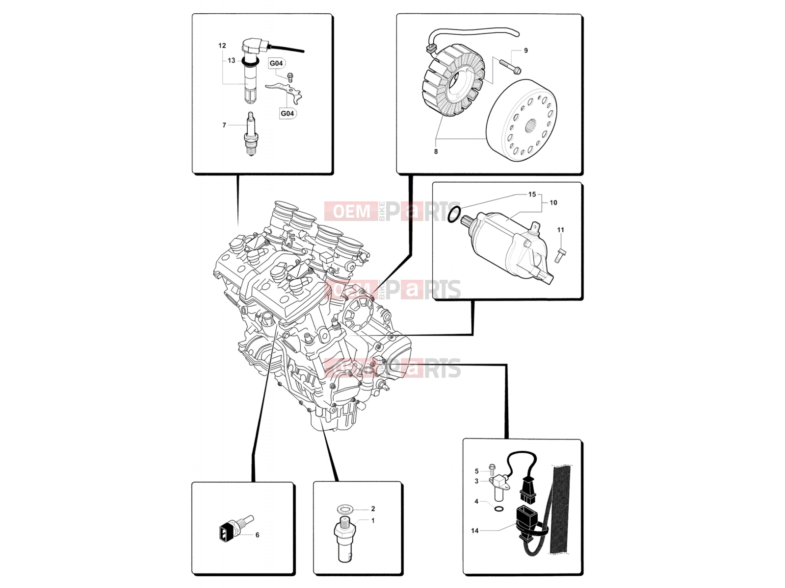 MV Agusta 2012 F4 R Engine Electric System