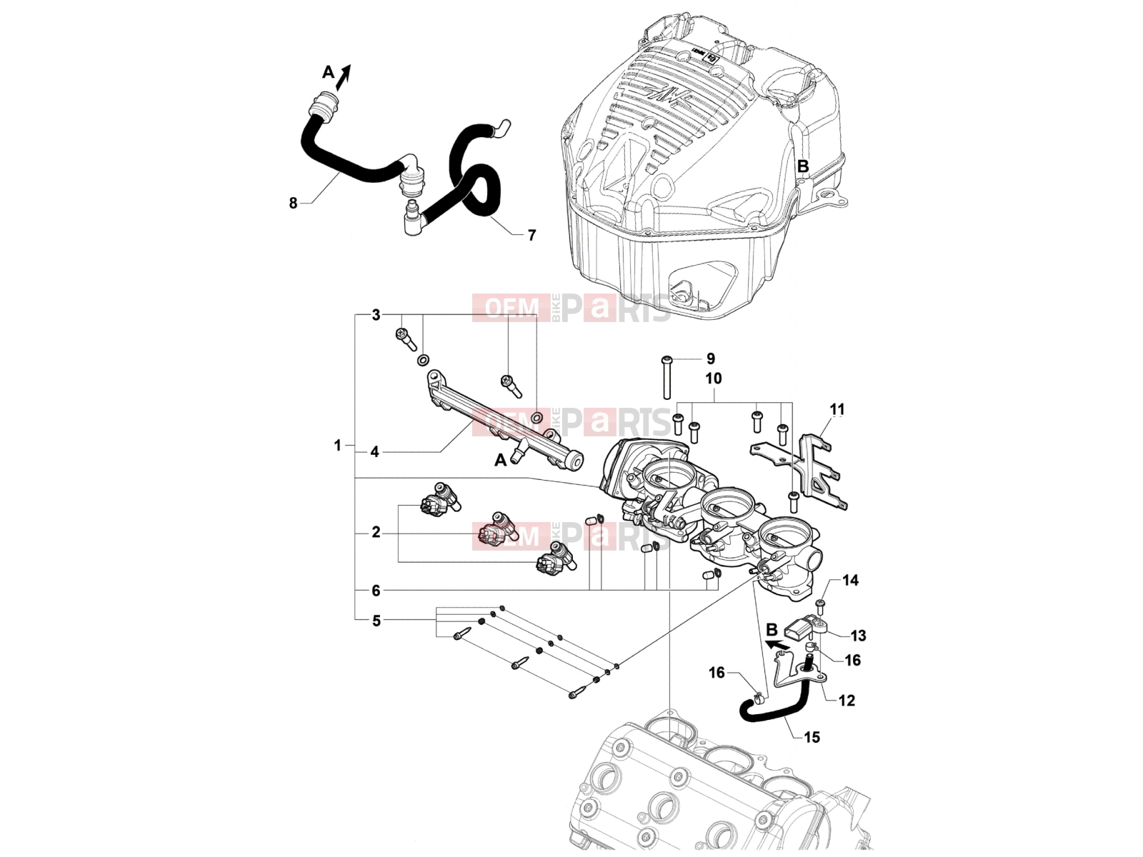 MV Agusta Rivale 800 Fuel Intake System
