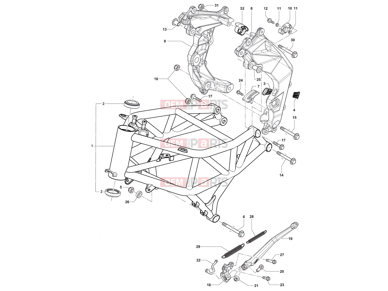 MV Agusta Stradale 800 Frame Assembly