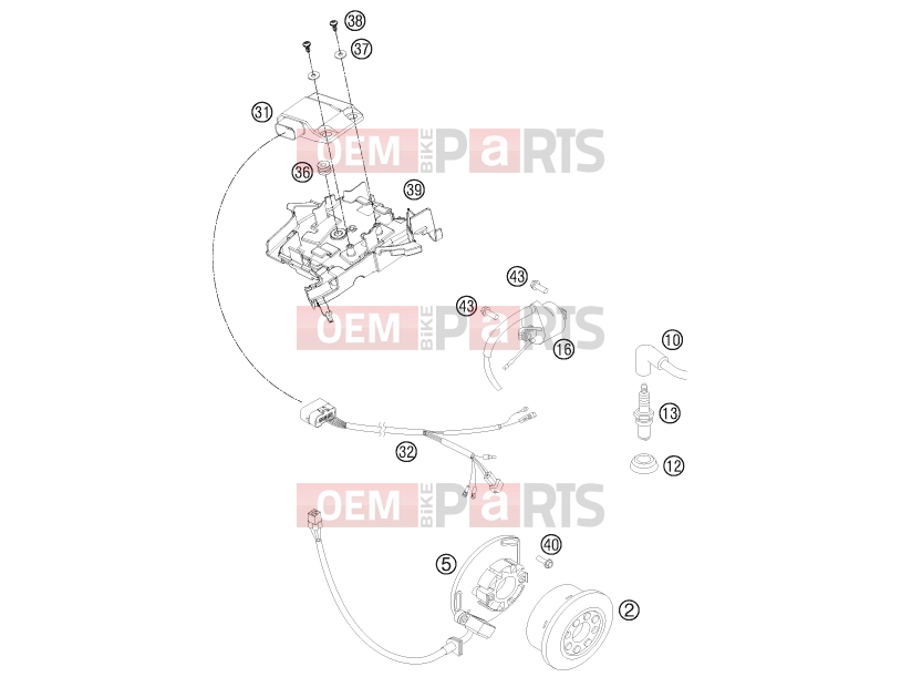 KTM 250 SX (6301L0) [EU] 2012 IGNITION SYSTEM|Engine|39