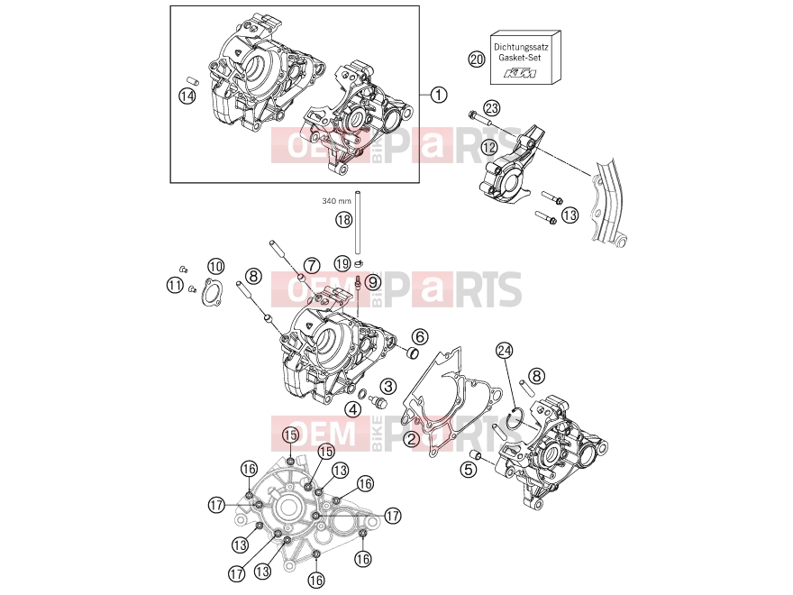 KTM 50 SX MINI (6001L5) [EU] 2012 Engine » ENGINE CASE