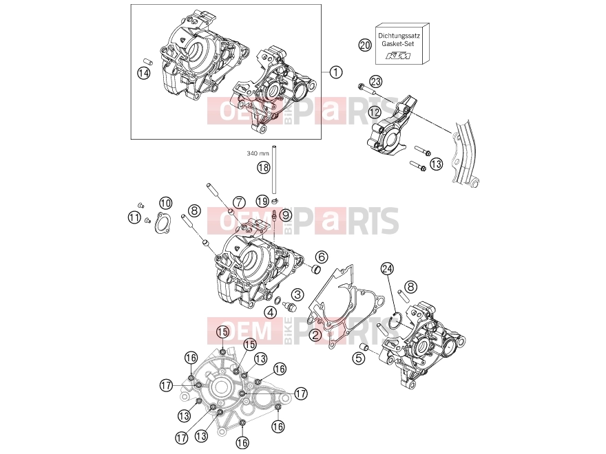 KTM 50 SX MINI (6001K5) [EU] 2011 Engine » ENGINE CASE