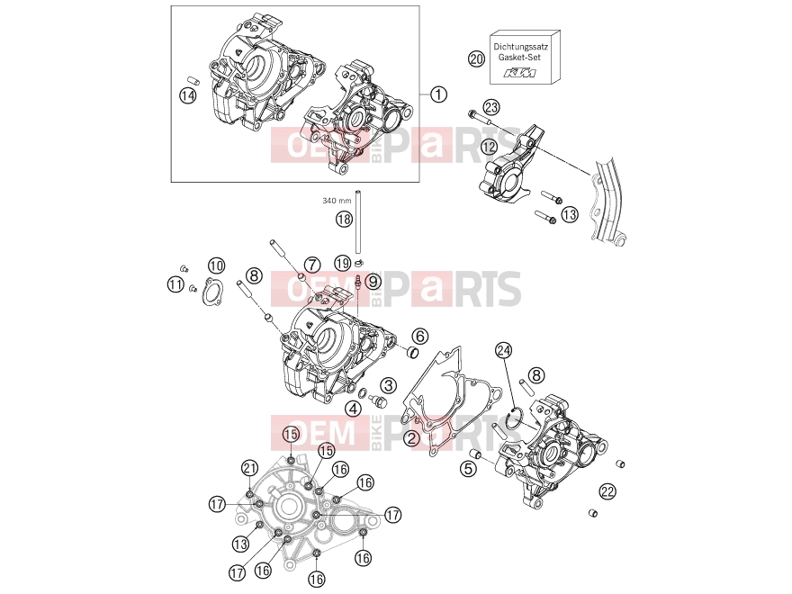 KTM 50 SX (6001K4) [EU] 2011 Engine » ENGINE CASE
