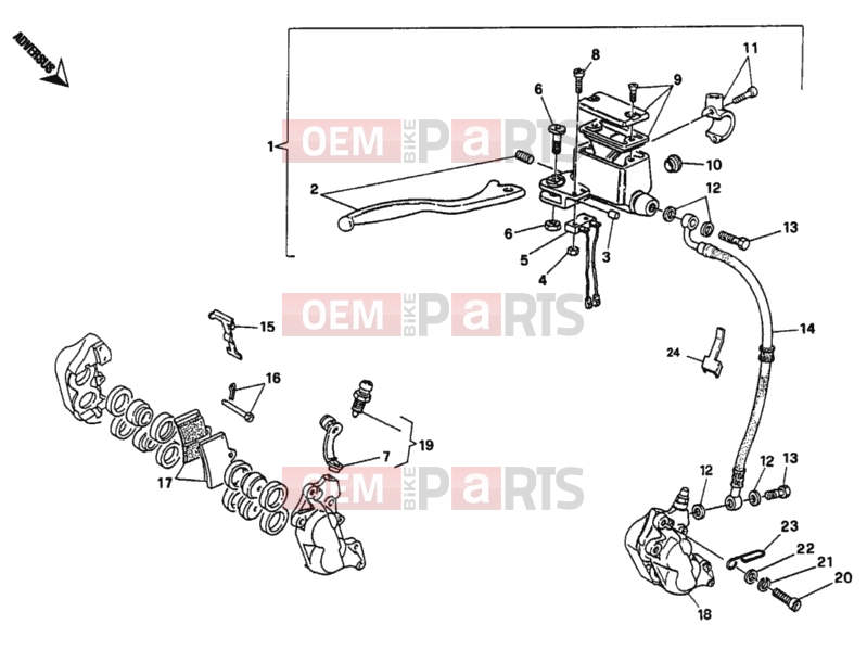 DUCATI 2006 Monster 400 FRONT BRAKE SYSTEM » BRAKING SYSTEM