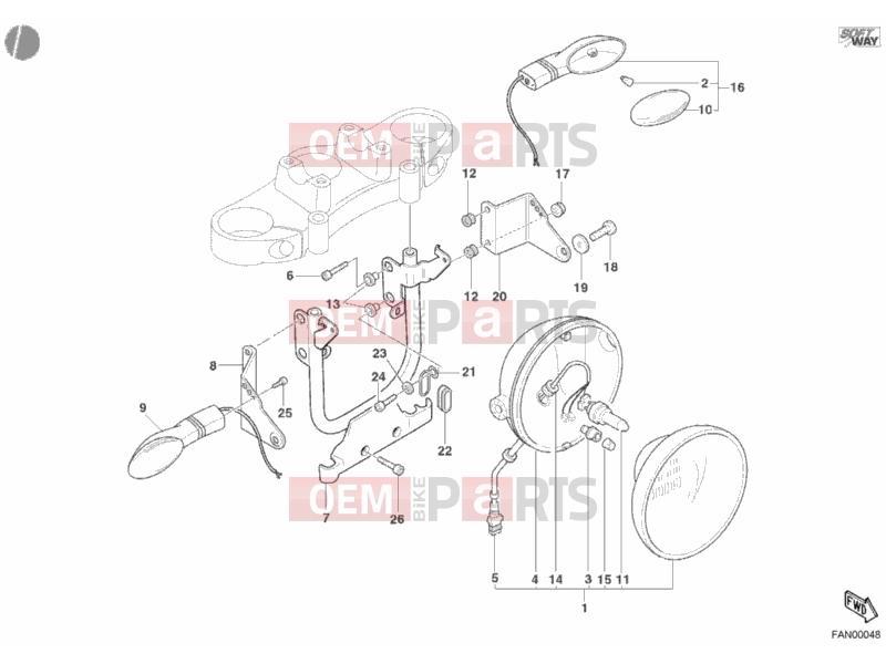 DUCATI 2006 Monster 620 HEADLIGHT » LIGHTING SYSTEM