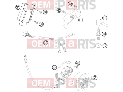 KTM 250 SX (6301I0) [EU] 2009 IGNITION SYSTEM|Engine|39