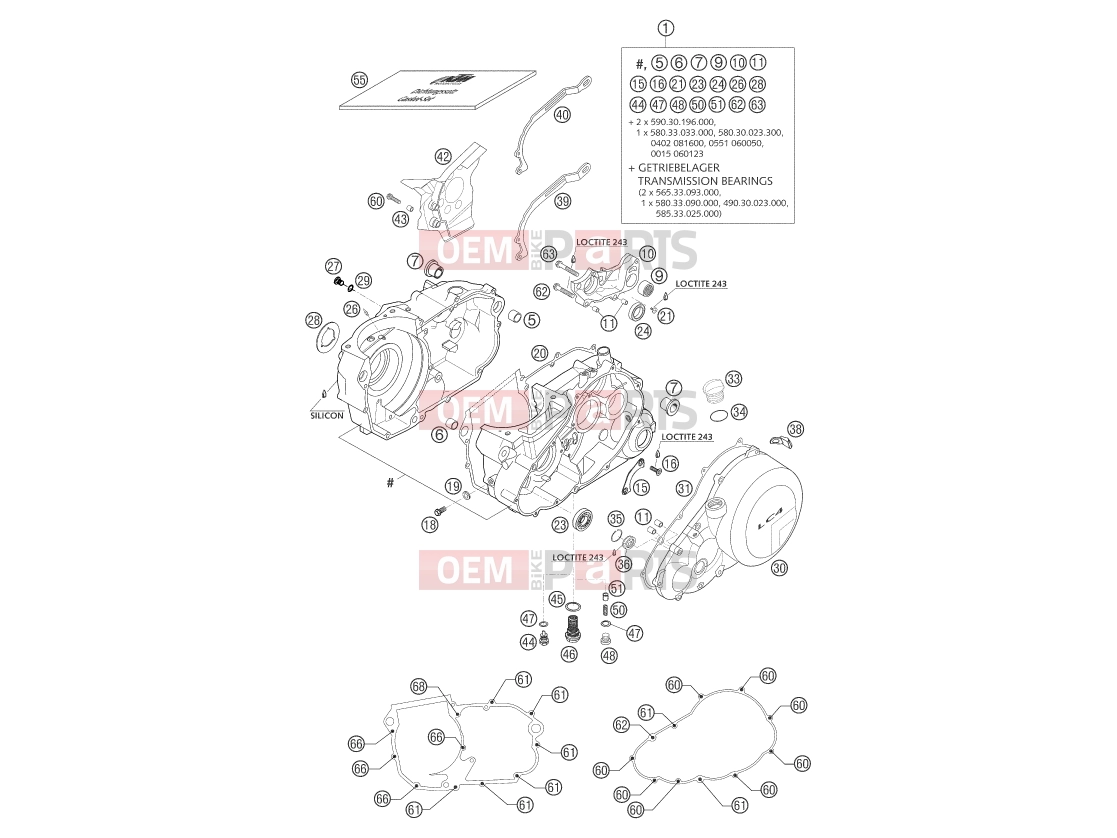 KTM 625 SXC (8703D9) [EU] 2004 ENGINE CASE|Engine|30