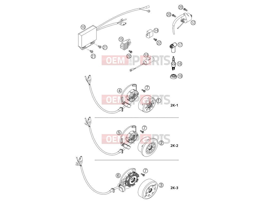KTM 250 SXS (6300D1) [EU] 2004 IGNITION SYSTEM|Engine|39