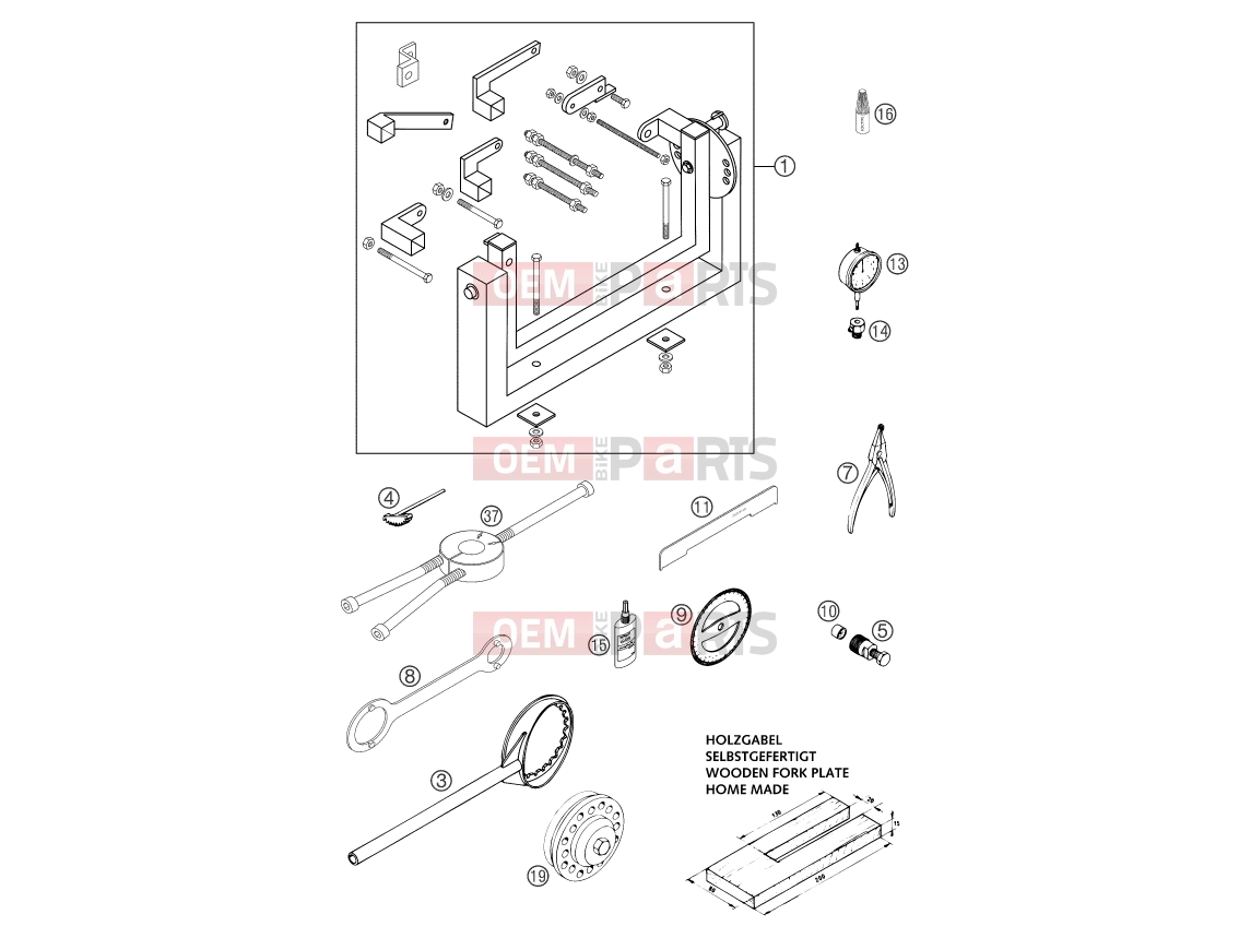 KTM 250 SX (6301D0) [EU] 2004 Engine » Special tools (engine)