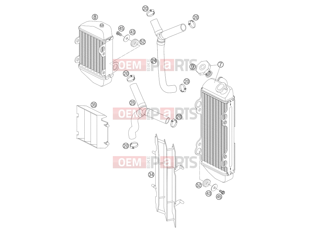 KTM 85 SX (6001D9) [EU] 2004 Engine » COOLING SYSTEM