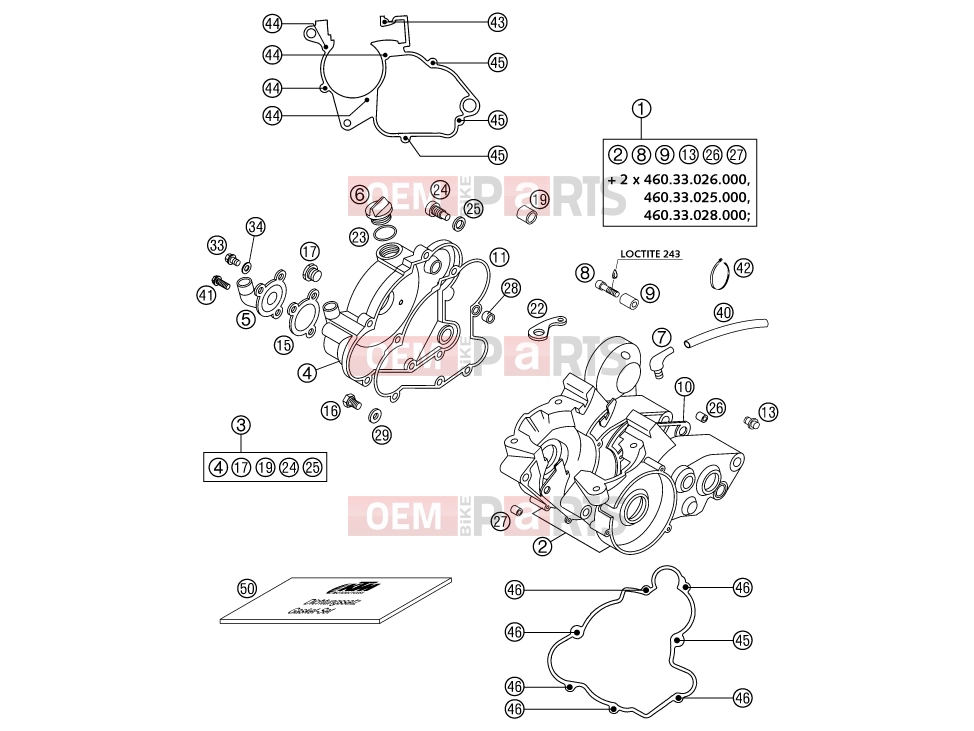 KTM 65 SX (6001D6) [EU] 2004 Engine » ENGINE CASE