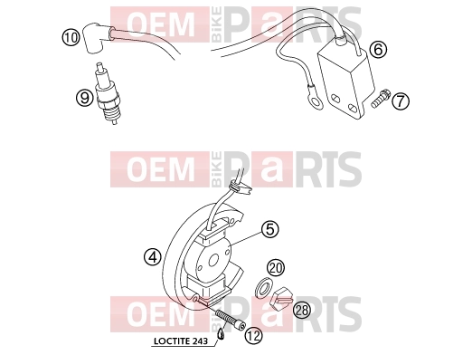 KTM 50 SX  PRO JUNIOR  LC (6001D3) [EU] 2004 IGNITION SYSTEM|Engine|39