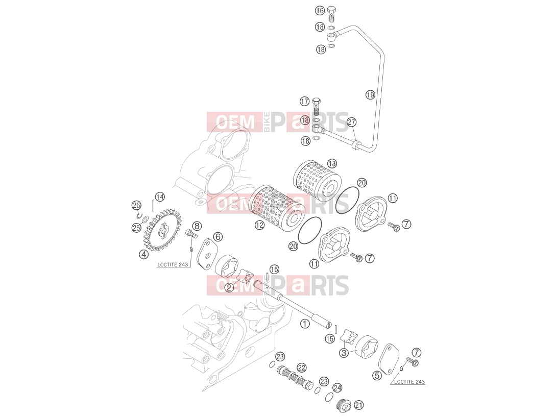 KTM 525 SX (8501F5) [EU] 2006 Engine » LUBRICATING SYSTEM