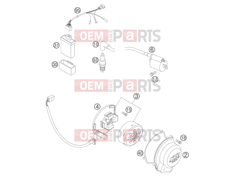 KTM 105 SX (6101F5) [EU] 2006 Engine » IGNITION SYSTEM