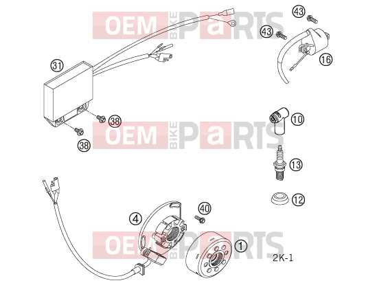 KTM 250 SX (6301E0) [EU] 2005 IGNITION SYSTEM|Engine|39