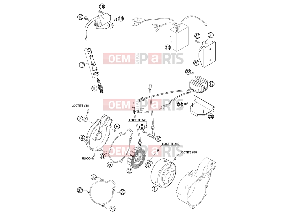 KTM 640 LC4-E ROT (970326) [EU] 2002 IGNITION SYSTEM|Engine|39