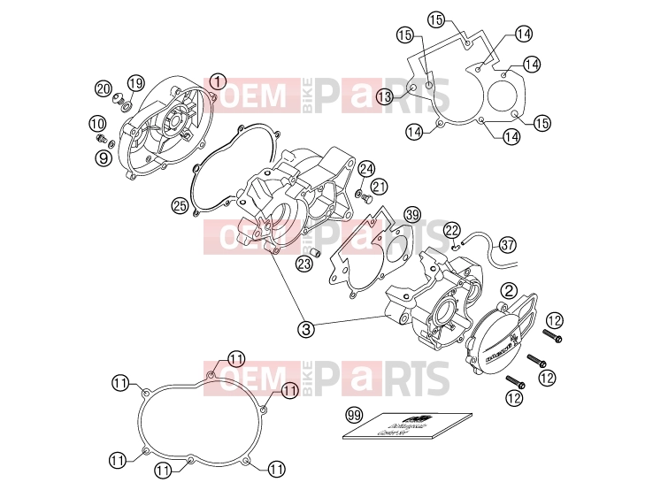 KTM 50 JUNIOR  ADVENTURE (600121) [EU, US] 2002 ENGINE CASE|Engine|30