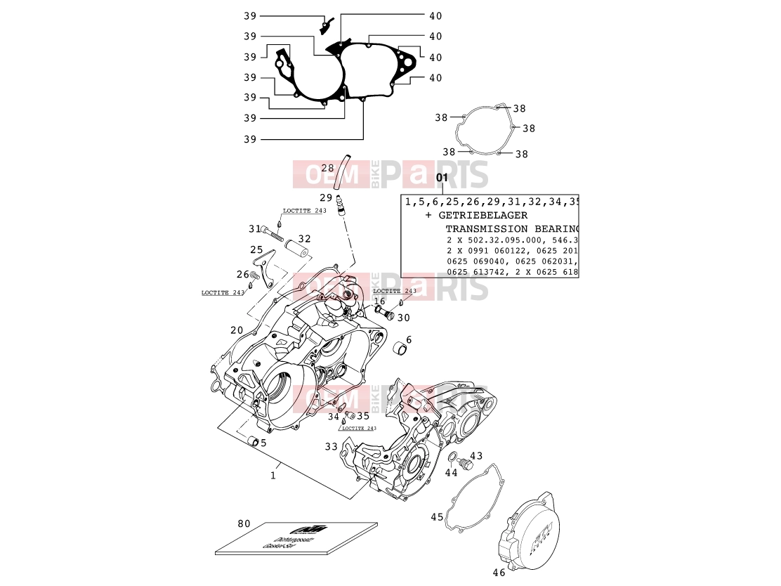 KTM 380 SX (650110) [EU] 2001 ENGINE CASE|Engine|30