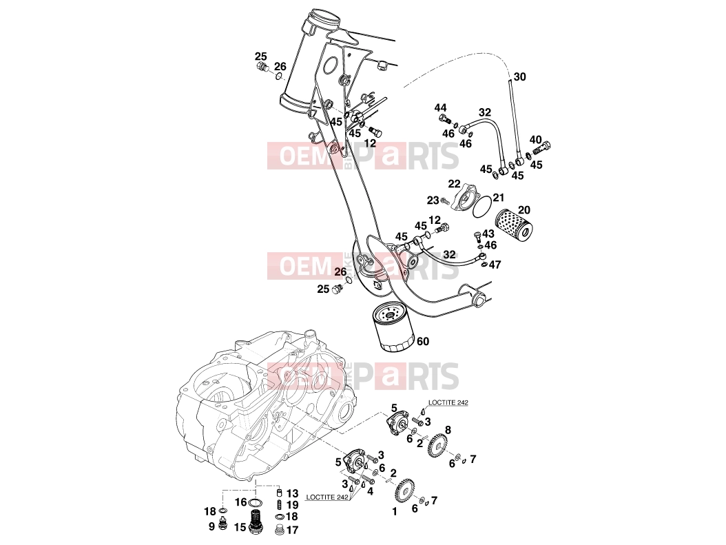 KTM 640 LC-E (976006) [AU] 2000 LUBRICATING SYSTEM|Engine|38