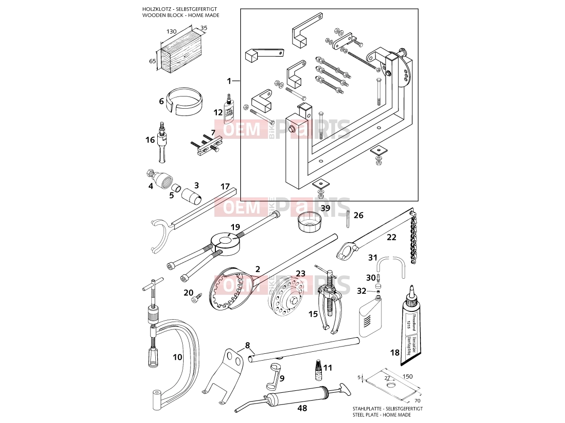 KTM 640 LC4-E (972606) [EU] 2000 Engine » Special tools (engine)