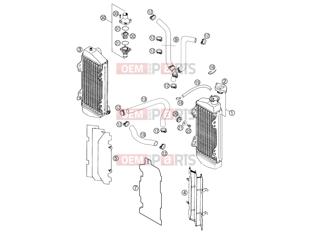 KTM 380 SX (650200) [EU] 2000 COOLING SYSTEM|Engine|35