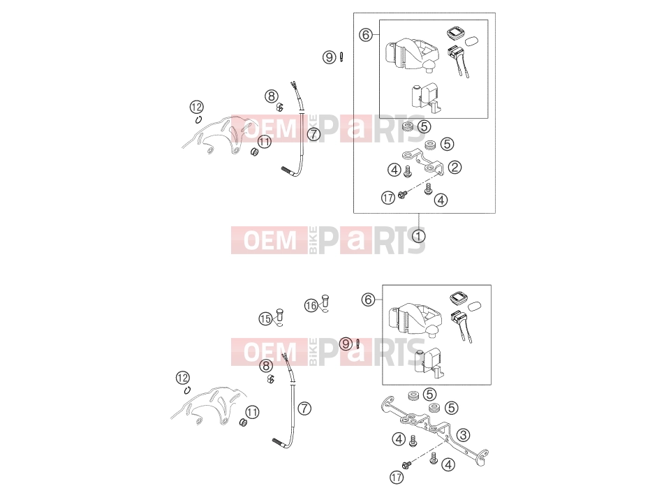 KTM 380 SX (650100) [US] 2000 INSTRUMENTS / LOCK SYSTEM|Frame|14