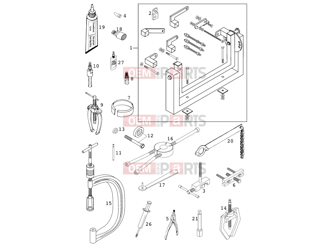 KTM 400 SX RACING (830205) [EU] 2000 Engine » Special tools (engine)